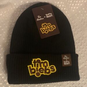 Tim Hortons tim biebs black toque from 2021, new with tag attached.